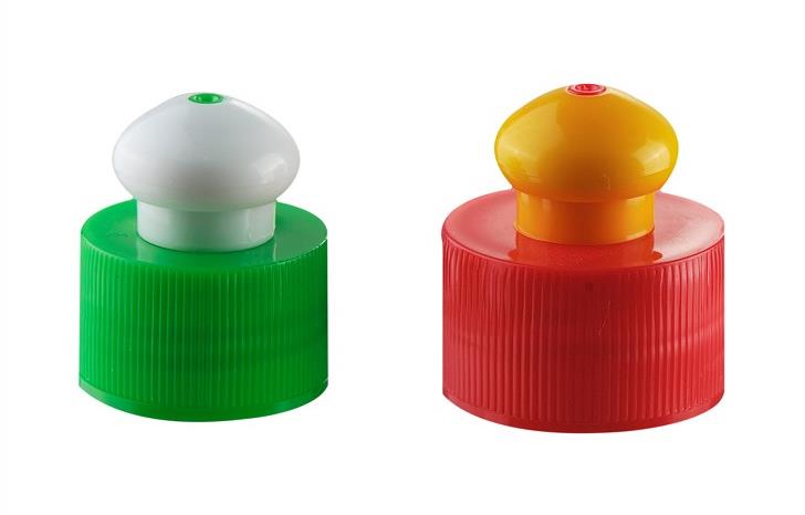 24/410 28/410 plastic water bottle push pull cap, 