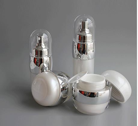 Plastic empty clear luxury makeup cosmetic containers set, 