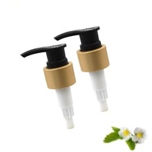 Shampoo Liquid Soap Plastic Lotion Pump with Golden Alumina, 